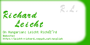 richard leicht business card